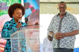Collage photo of Millie Odhiambo and Eliud Owalo.